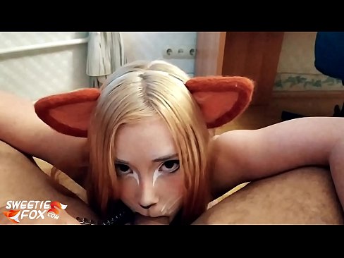 ❤️ Kitsune د هغې په خوله کې ډیک او کم تیر کړ په ps.punkbass.ru